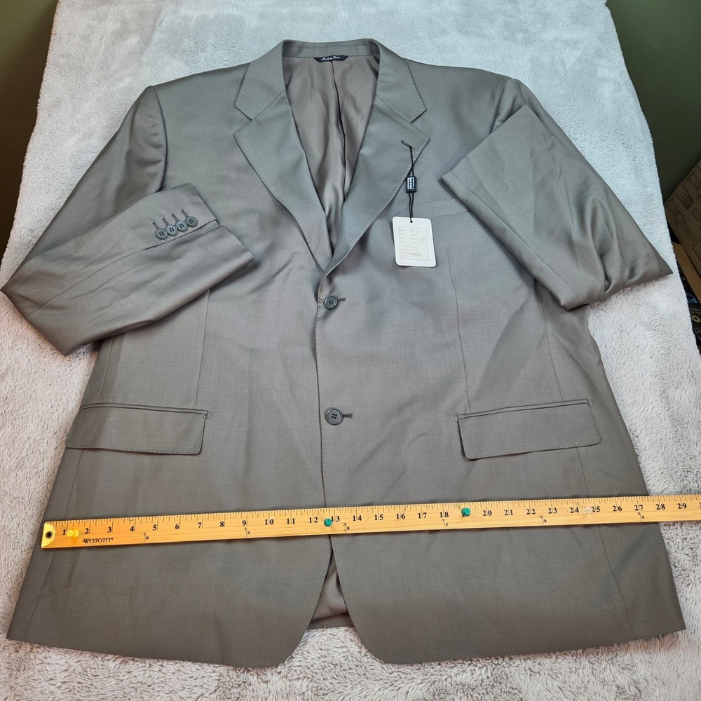Rossetti Wool Sport Coat Men 54L Luxury Worsted Super 130 Two Button Italy Olive